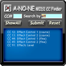MIDI Continuous Controller Finder
